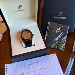 AP Royal Oak Tourbillon Blue and Gold Dial Watch